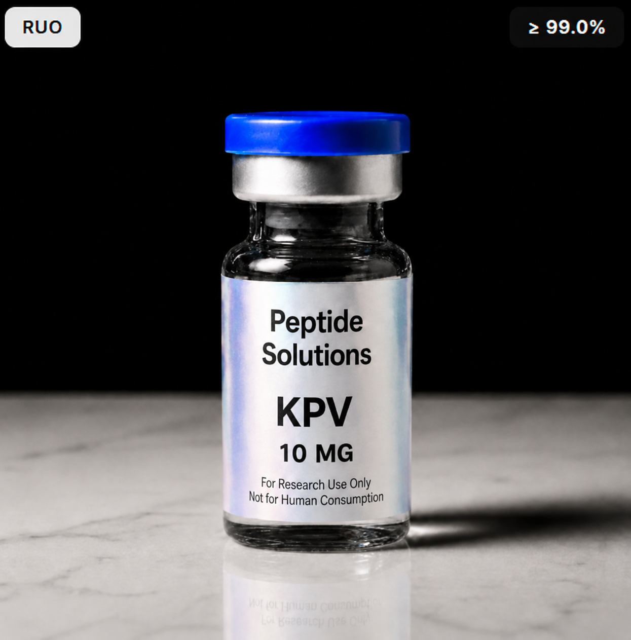 KPV research peptide reference standard, ≥ 99.0% purity, 10 mg lyophilized vial — HPLC verified by Peptide Solutions